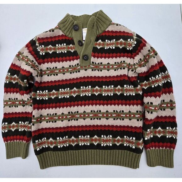 Gymboree Boys Medium Multicolor Button-Up Knit Sweater With Ribbed Collar & Cuff - Picture 2 of 6